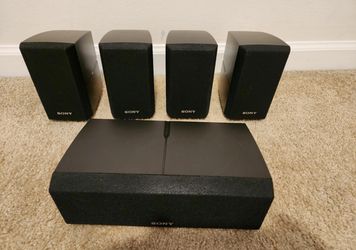 SONY SURROUND SOUND SPEAKER SET SS-MSP2 (X4) AND Center Speaker SS-CNP 