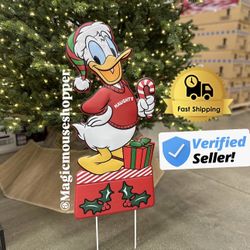 Donald Duck Christmas Metal Yard Stake NEW 2024