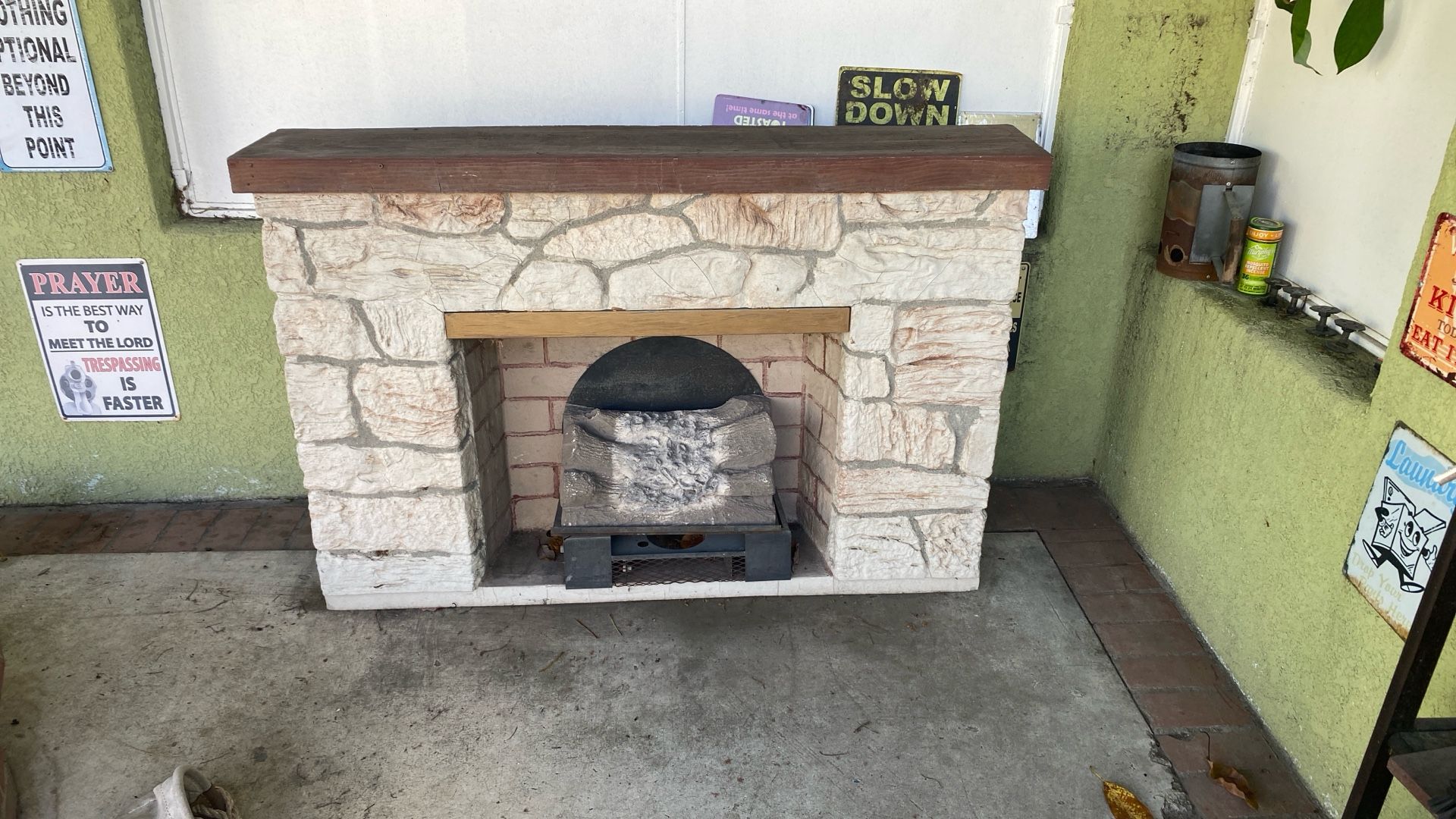 Outdoor decoration fireplace