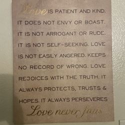 Love Bible Verse Sign 