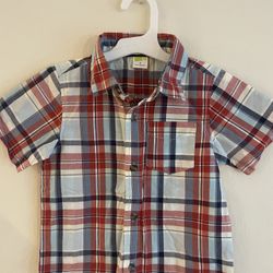 Red White And blue button Up 3t