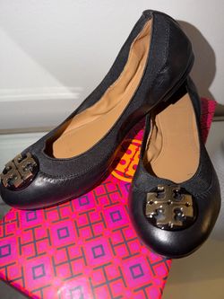 Tory Burch Black Ballet Flats