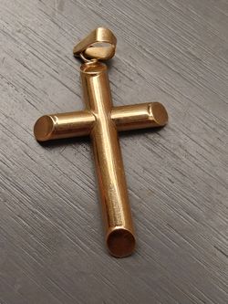 10k yellow gold cross pendant