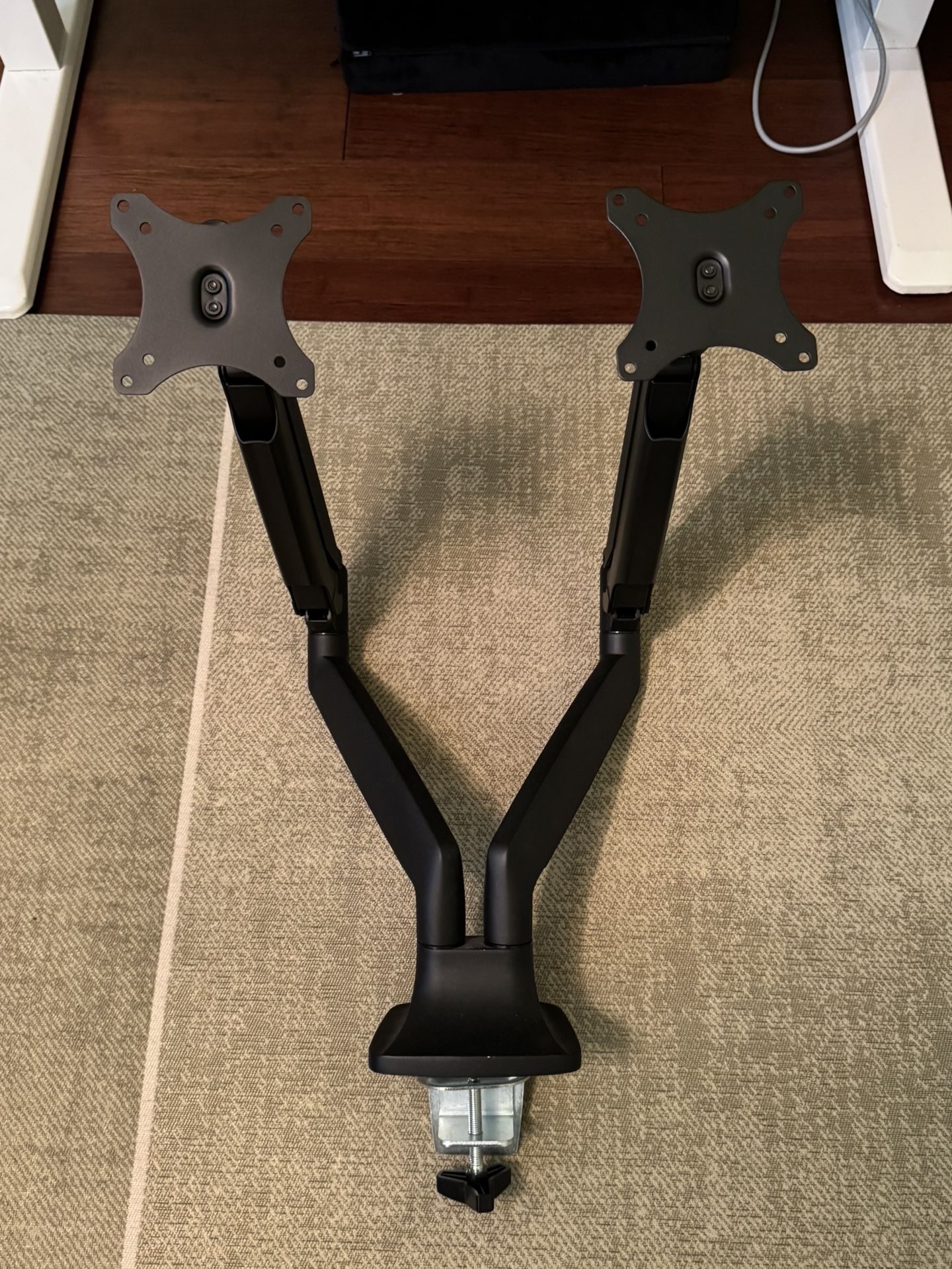 Dual Monitor Desk Mount With Gas Spring Arms