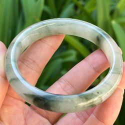 59mm‎ inner diameter green tianshan jade bangle 0296