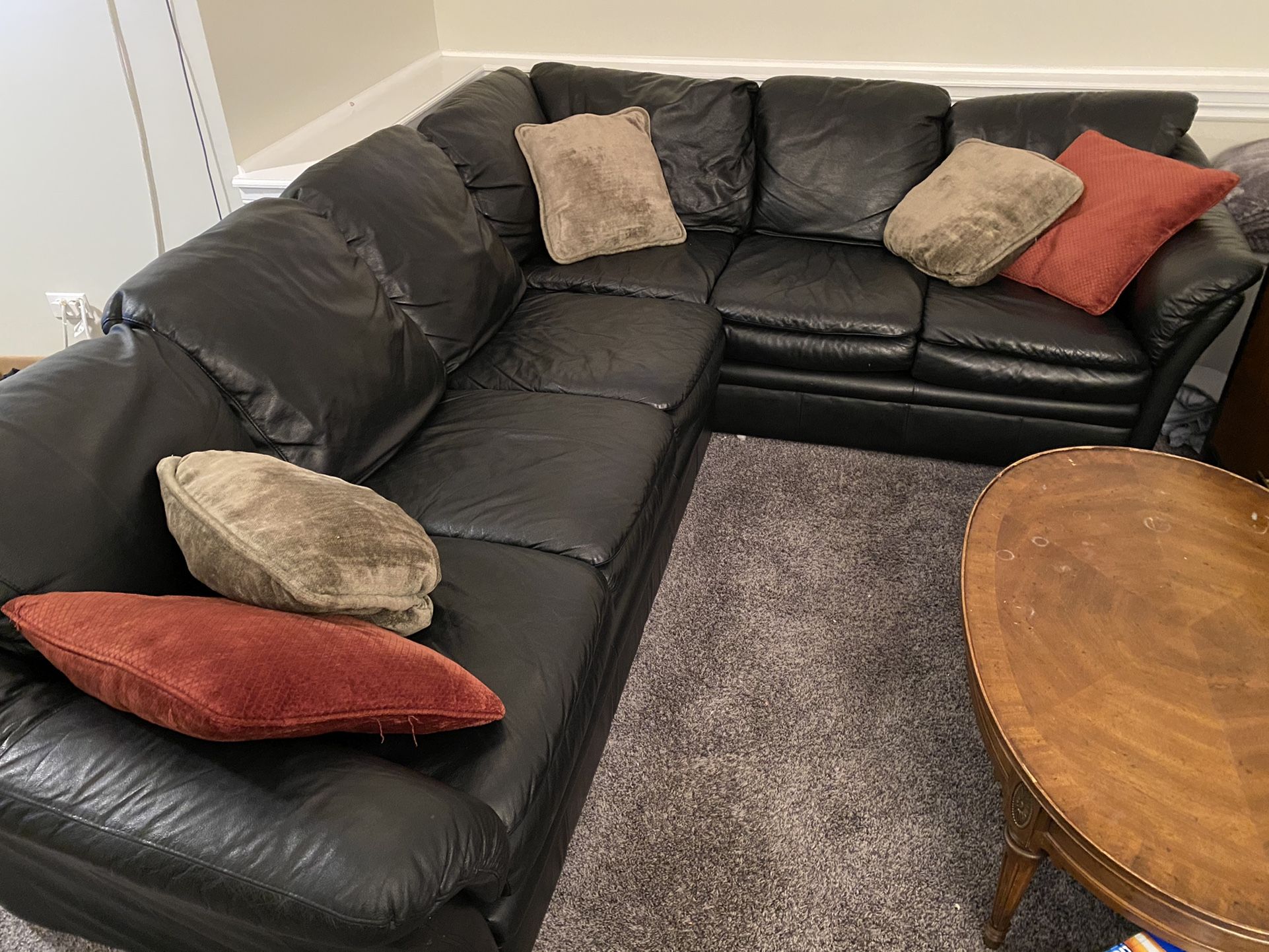 Nice Black Sectional Sofa / Couch