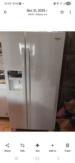 Whirlpool Side by Side Refrigerator