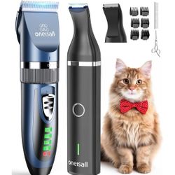 Oneisall Cat Clippers and Paw Trimmer Grooming Kit