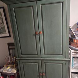 Green Armoire / TV Cabinet