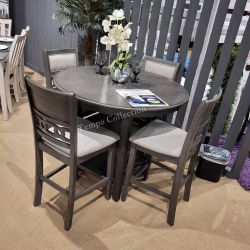 Grey Round Dining Set, Dining Room Table
