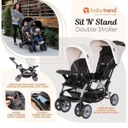 BRAND NEW Baby Trend Double Stroller + 2 Car Seats – 3pc Travel System 🍼
🎉 Never Used – Still in Box!