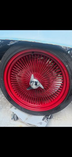 22” Candy Red 180 Spoke Wheels