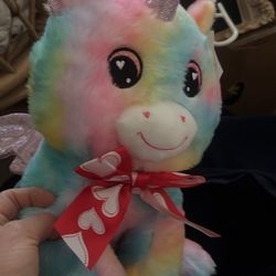 Rainbow, unicorn stuffed animal plushy