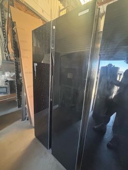 FURRION ARCTIC 16 cu. ft. 12V Side-by-side Residential-style refrigerator- Black glass, used slightly