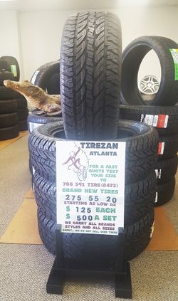 275 55 20 AT BRAND NEW TIRE TIRES $125 EACH $500 SET