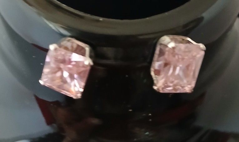 PINK & BLUE POST EARINGS