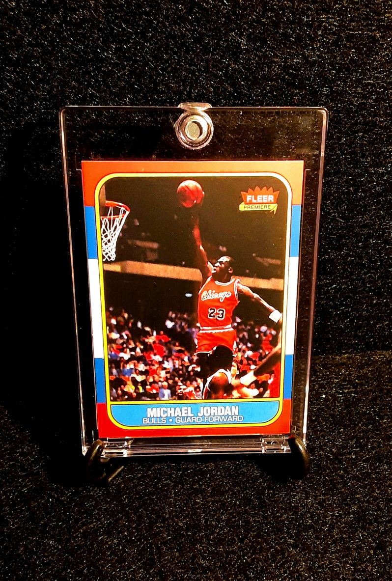 Michael Jordan Fleer Rookie Card Reprint . Nice Card For Display! CHICAGO BULLS NBA LEGEND