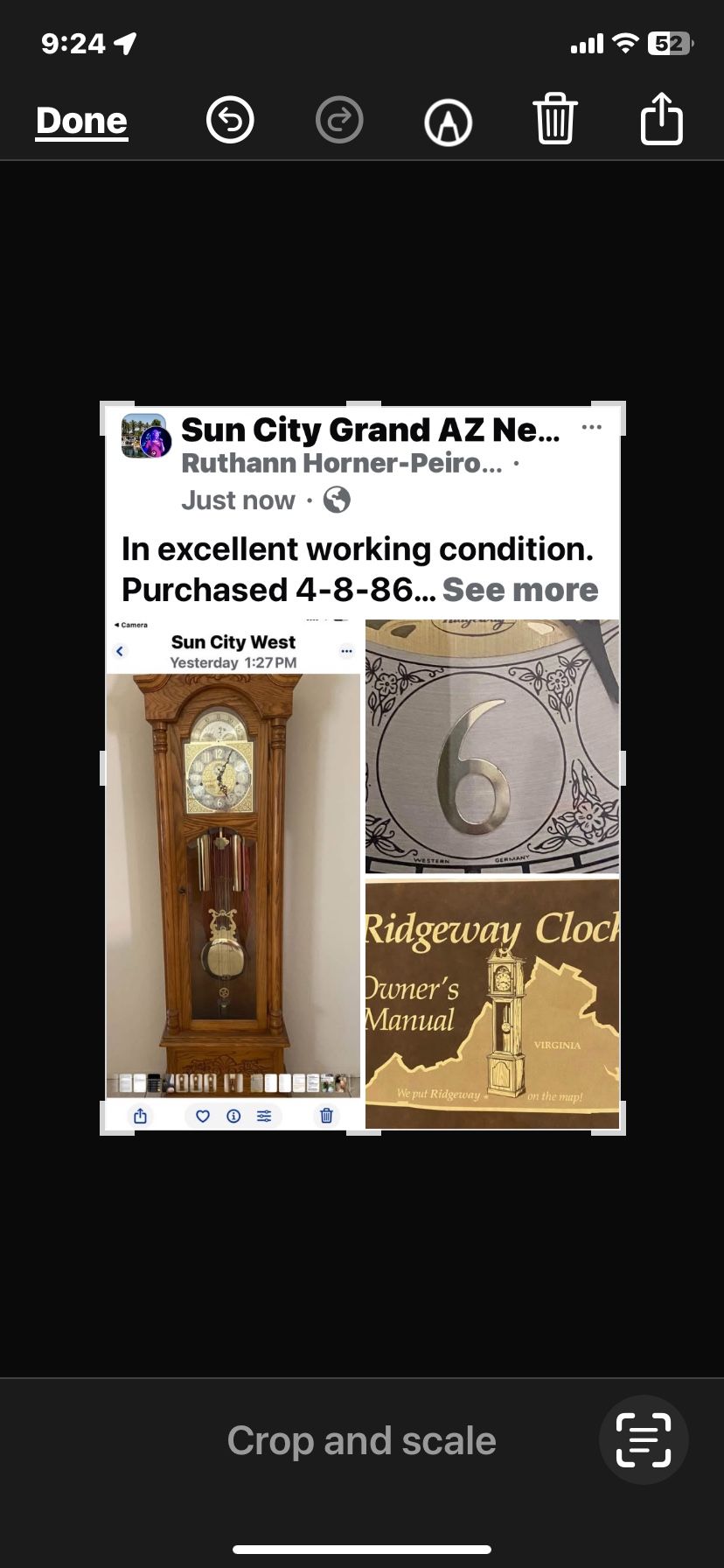 Grandfather clock Excellent Condition Working