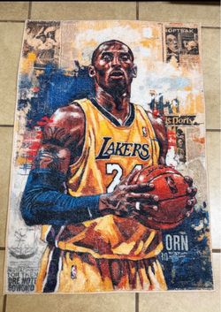 New Decorative accent rug LA Lakers Kobe Bryant