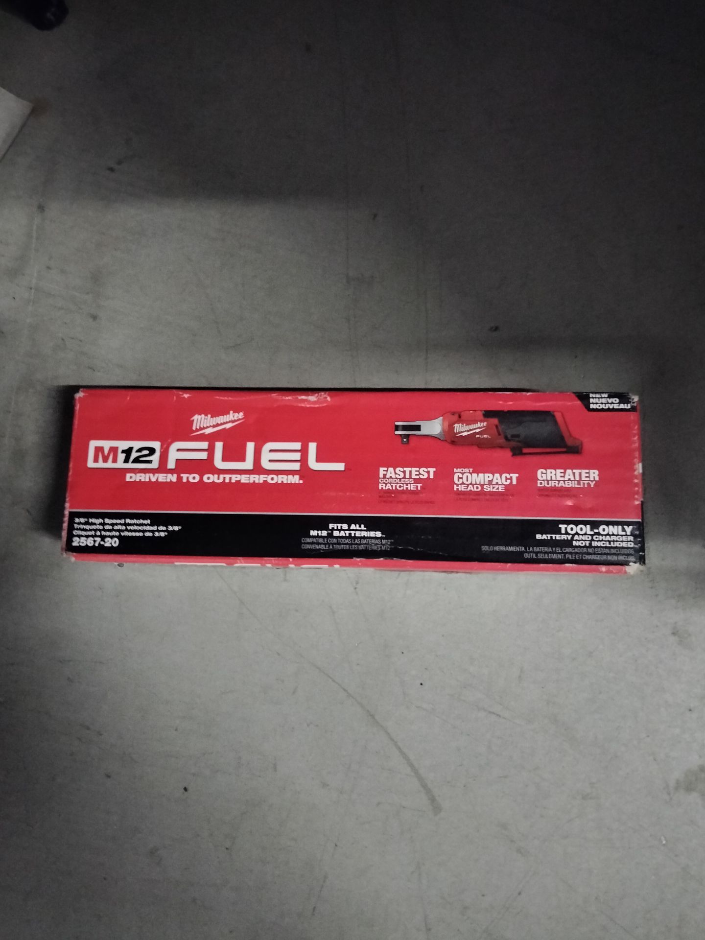 Milwaukee M12 fuel rachet 3/8 tool only new