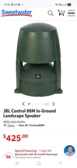 JBL CONTROL 88M In-Ground Landscape Speakers 