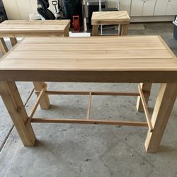Hand Made Cedar Table 