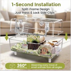 Acrylic hamster cage with all accessories