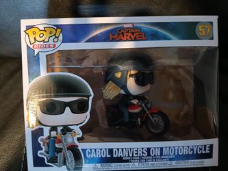 Captain Marvel Carol Danvers on Motorcycle Funko Pop #57