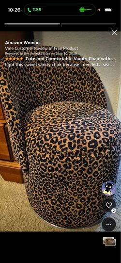 Leopard print Brand new in box vanity chair