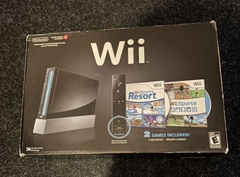 Nintendo Wii Console With Wii Sports and Wii Sports Resort.