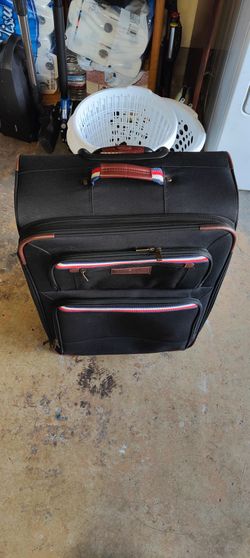 Tommy Hilfiger Black Rolling Carry-On Luggage