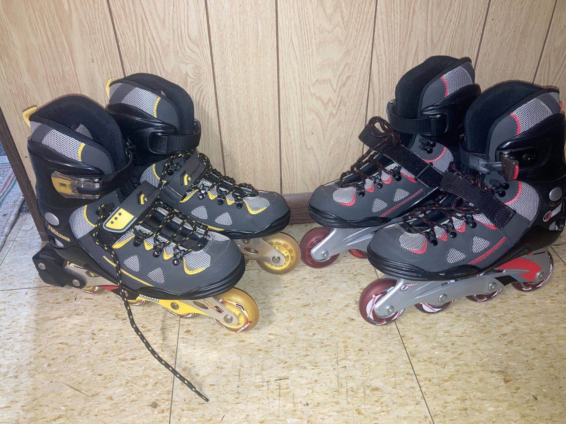2 Pair Of Rollerblades Size 7 -Talon & Warp - Like New