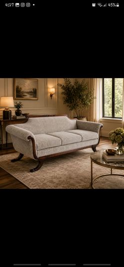 Antique Duncan Phyfe Style Mahogany Sofa