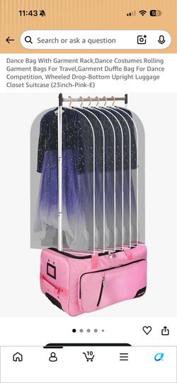 Like New - Pink Dance Bag with Hanging Rack (2)