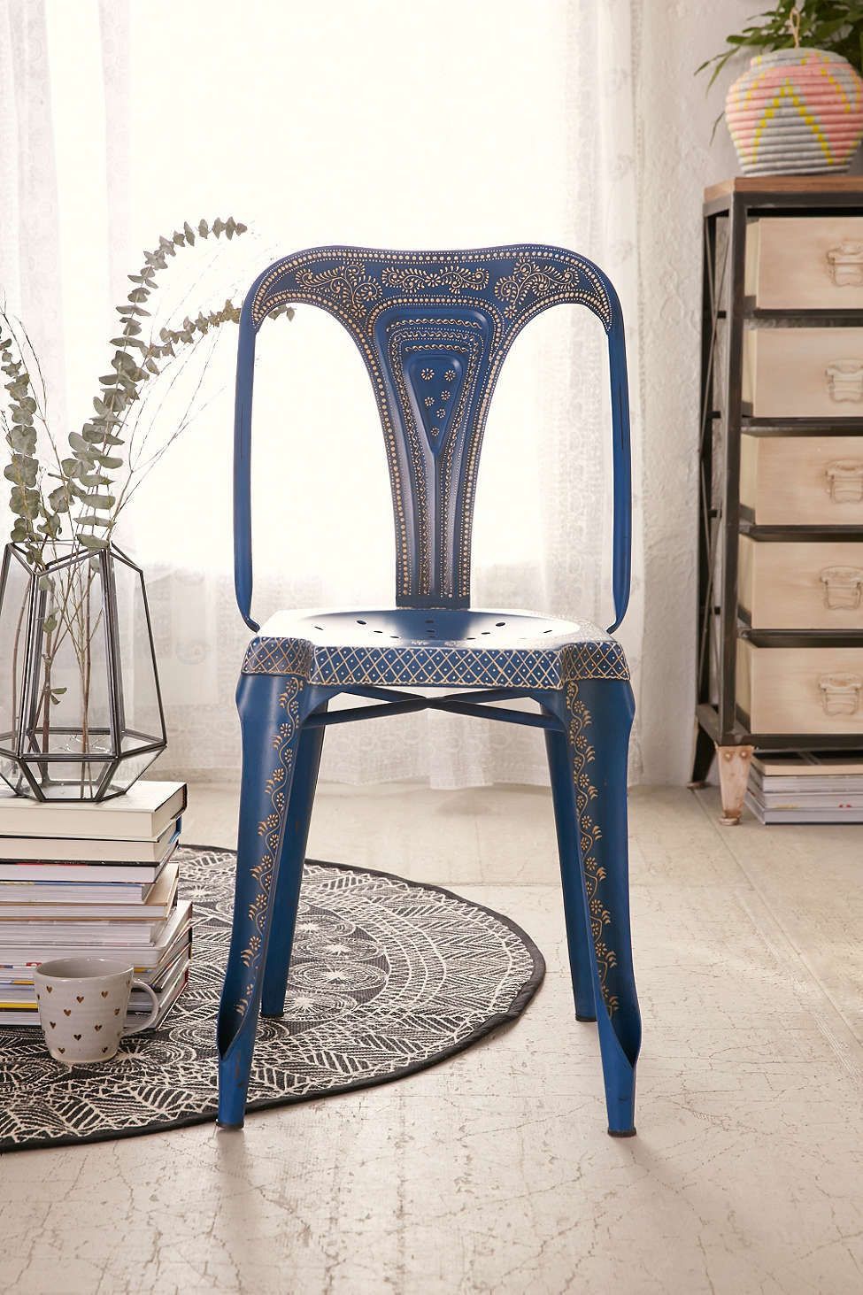 Blue Industrial Chair (Urban Outfitters)