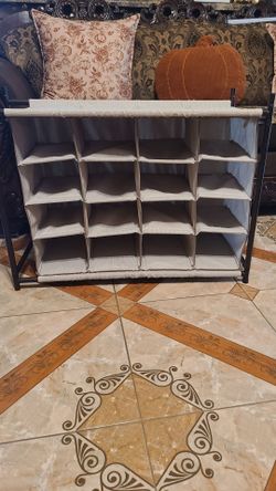 16-Cube Fabric Shoe Rack Organizer