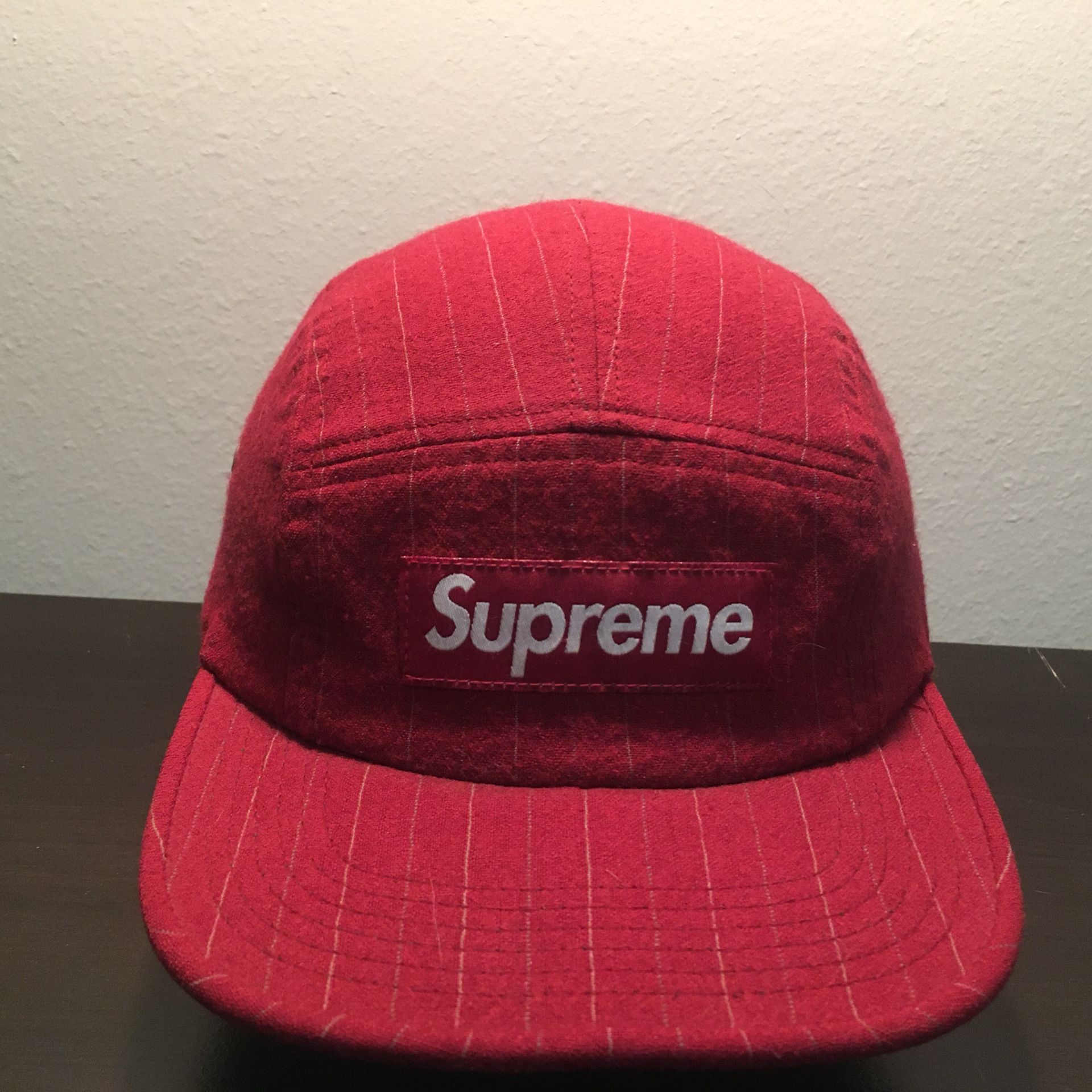 Supreme chalk striped camp cap F/W 2012