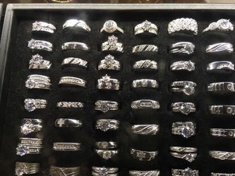 Silver wedding sets free sizing and engraving