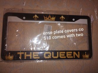 License plate covers mermaid and queen theme