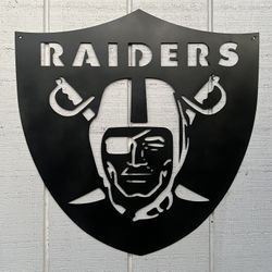 Raiders Aluminum Black Color  sign 24x24 
