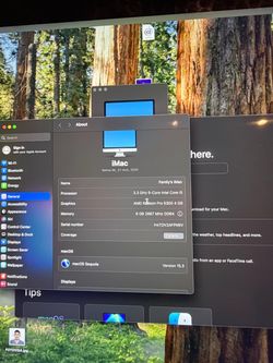 iMac 2020 - 27 inch iMac with retina 5k display - intel core i5 - 8gb memory- 512 GB SSD - Silver.