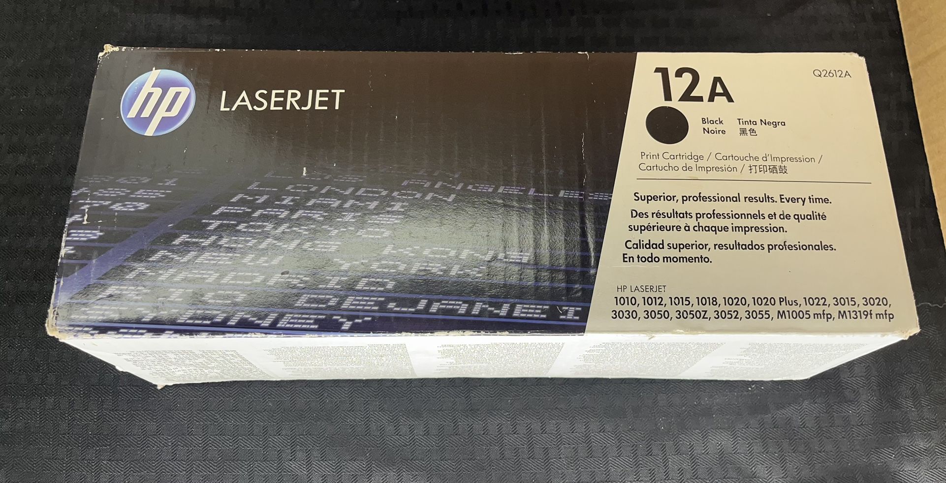 NEW - Genuine HP LaserJet 12A Black Toner Print Cartridge (Q2612A)