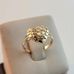 Nugget Heart 10k Gold Ring Nugget For Mom Of Best Friend 