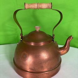Vintage Copper Tea Kettle from Portugal