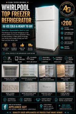 Whirlpool top freezer refrigerator