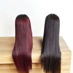 Straight Wig Lace Frontal 24’’ Human Hair 