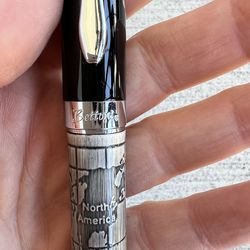 Bettoni World Map Rollerball Pen Black Lacquer Executive Business Gift