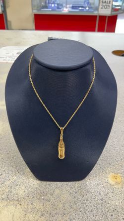 14k Coco Cola Pendant Chain
