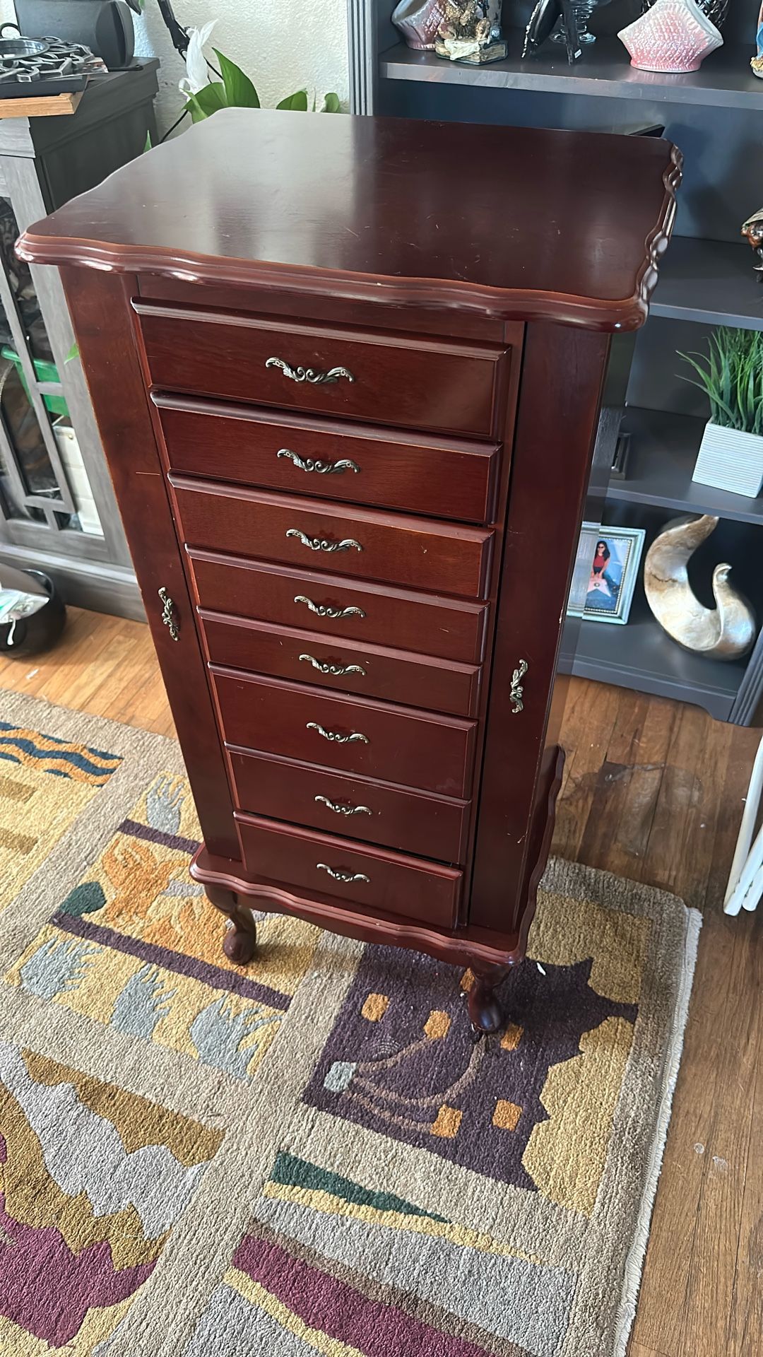 Vintage Wooden Jewelry Armoire