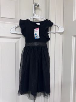 Sinhoon Girls Black Tulle Dress Size 3Y